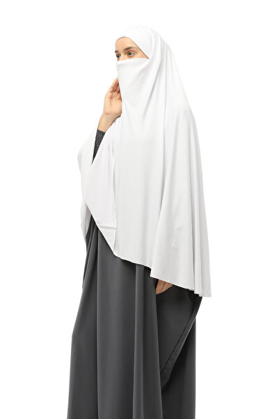 Altobeh حجاب عمامة جاهز وشاح عملي حجاب حجاب - غطاء صلاة سوفليه (5XL) - أبيض