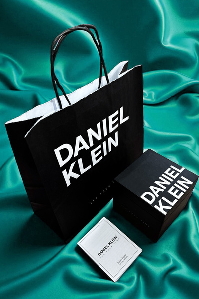 Daniel Klein Men's Watch Waterproof Gold Silver Green Color Steel Band Dke2133C1