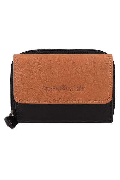 Greenburry Nappa Geldbörse RFID Schutz Leder 11 cm