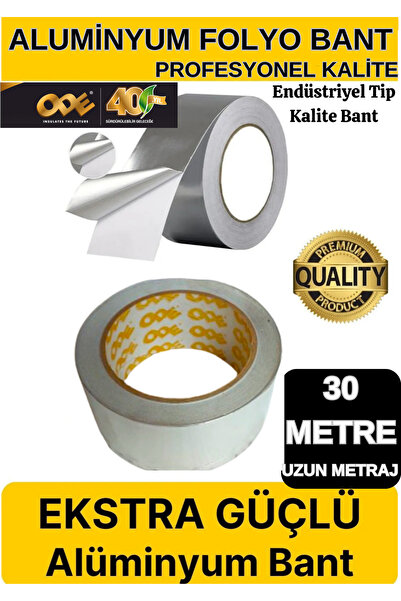 KL HOME 30 METRE x 5CM- PROFESYONEL KALİTE ALUMİNYUM BANT (ASPİRATÖR BORU-SOB...