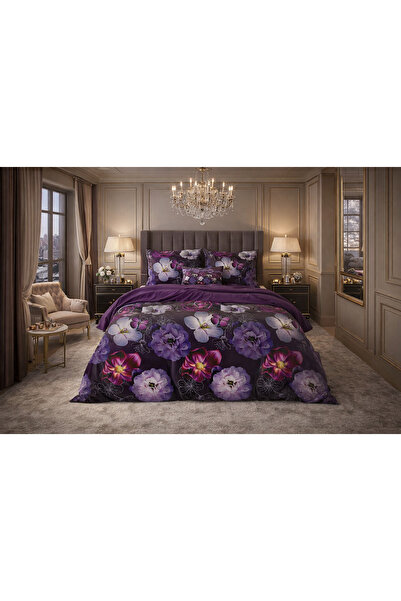Sleeptime Lenjerie de pat, Sleeptime, pentru 2 persoane, Bumbac si Poliester, Elegance Magic Flower 200x220 cm