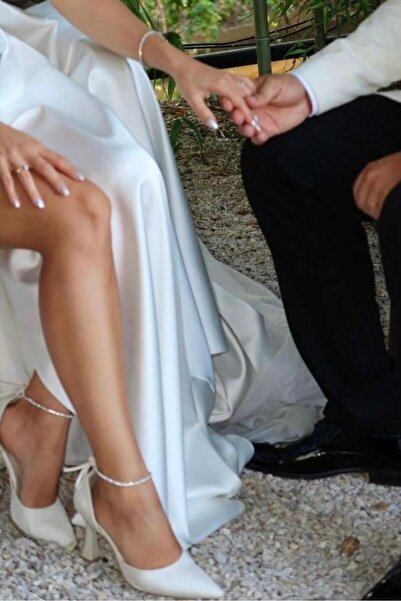 MARCATELLI Saten Elisya Topuklu Gelin Ayakkabısı