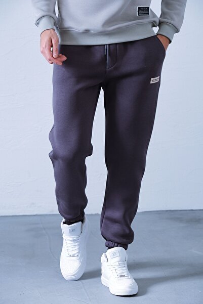 aziso Pánské kouřové tepláky se 3 vlákny - zvýšená tkanina