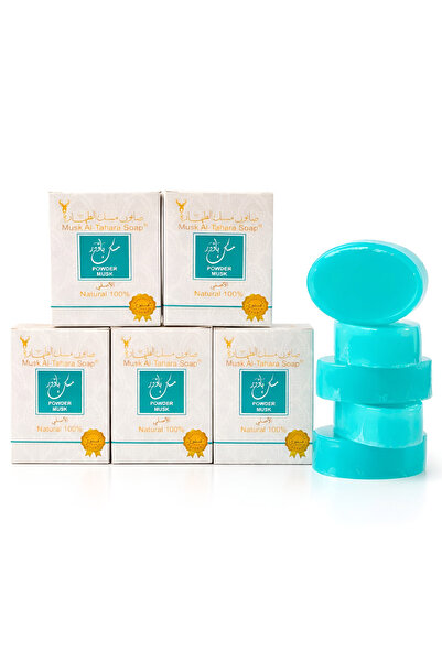 MUSK AL TAHARA 5 قطع صابون للمناطق الحساسة والجسم - مسحوق المسك