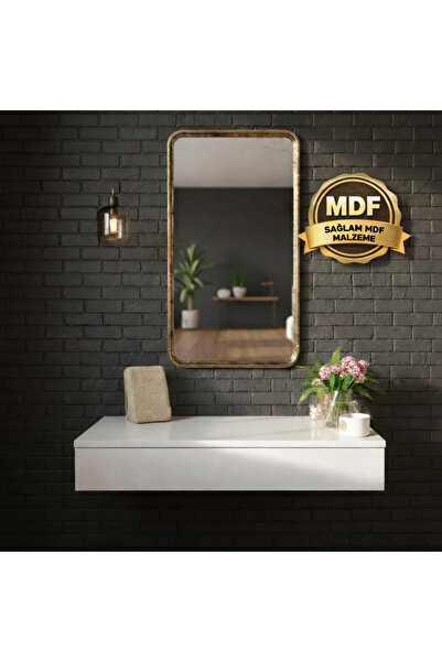 ENG AHŞAP Makyaj Masası Dresuar MDF Çekmeceli Duvara Montajlı Dolap