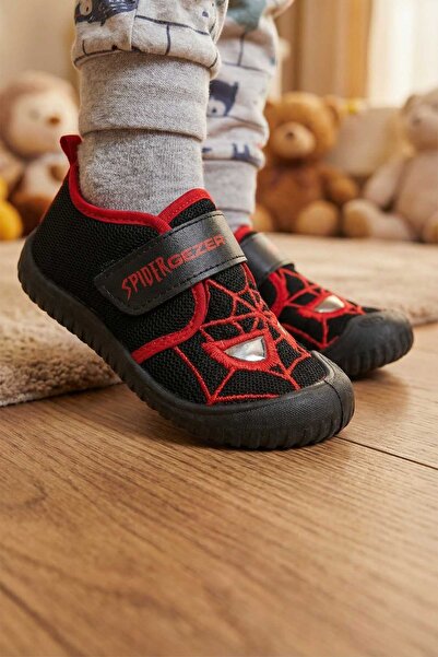 GEZER حذاء صيفي للأولاد من الكتان بنعل مريح وحزام فيلكرو واحد قابل للتعديل للمنزل والحديقة والمدرسة والحضانة يوميًا A