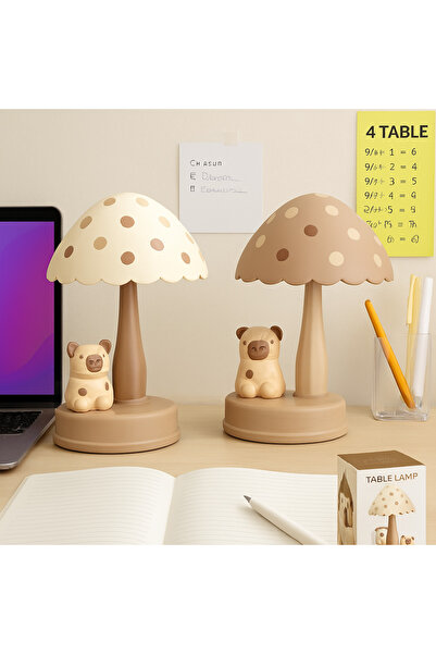 Livava Capybara Mantarlı Masa Lambası, 19x13