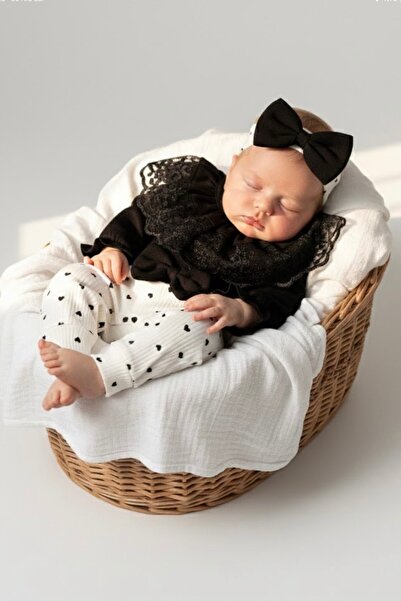 Cherub Baby Helena  %100 Pamuk Kalpli Dantelli Bebek Tulum