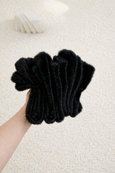 ESESTO ÇORAP 2-Pack of Black Women's Plush Socks |   Winter Warm Soft Home & ...
