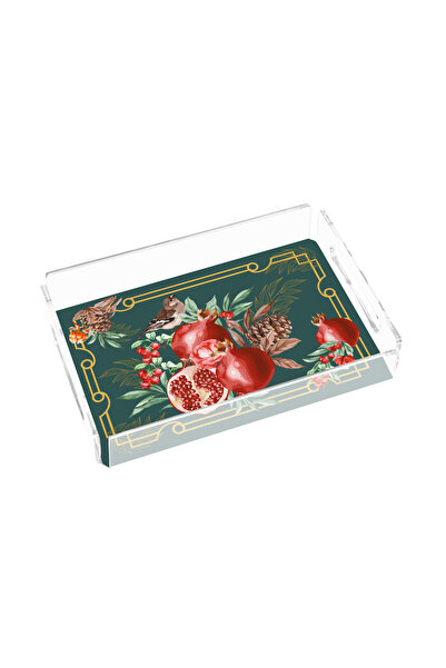 Genel Markalar Pomegranate Green 25x17 Pleksi Tepsi