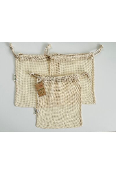 ecowoco %100 Pamuk File Kese M 25*30 Cm (3 ADET)