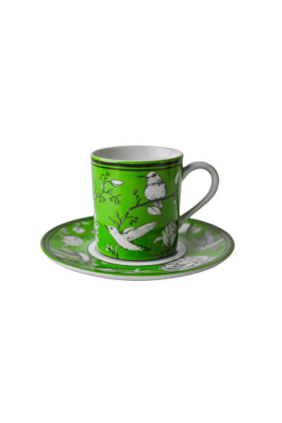 Sivella Rose Glow Green Porcelain Coffee Cup