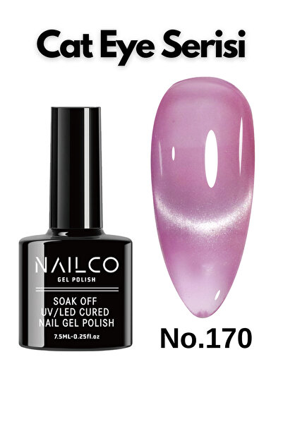 Naıl Co Uv Led Kalıcı Oje 7.5 ml Kedi Gözü Cat Eye Magnetik Seri Nailco 170
