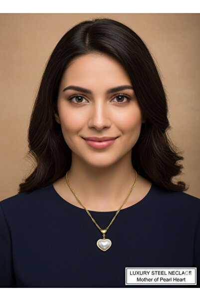 stainless steell الصلب الذهب اللون القلب سلسلة قلادة الإيطالية