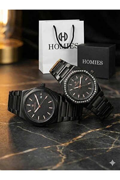 Homies Couple Watch-Lovers' Watch Original Product 2 Years Warranty 3Atm Water Resistance Gift Package