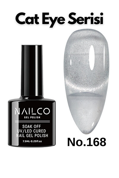 Naıl Co Uv Led Kalıcı Oje 7.5 ml Kedi Gözü Cat Eye Magnetik Seri Nailco 168