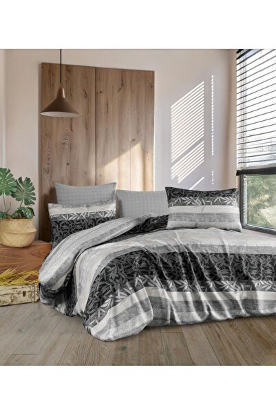 Fabrotex طقم غطاء لحاف مزدوج مصنوع من القطن بنسبة 100% مع ملاءة مطاطية - 7805...