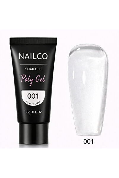 Naıl Co Polygel Protez Tırnak Üst Form Jel Polijel 30 ml No: 01 (Şeffaf)