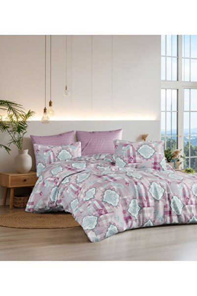 NEVRESİMDESİNG Cearșaf de pat dublu (200X220) din bumbac, cu elastic, set de ...