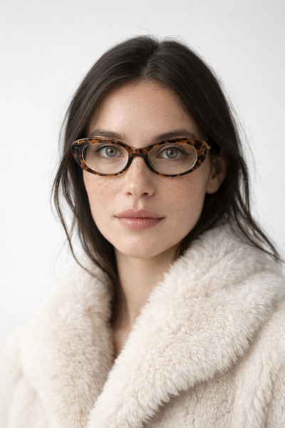 Houseofeyeris Athena Blue Light Glasses – Leopard Cat Eye 52 mm