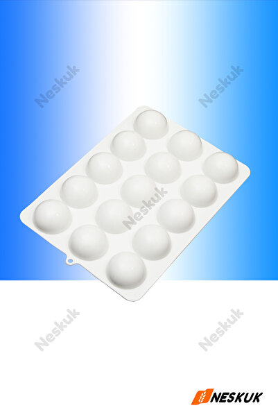 Neskuk 15Pcs Hemisphere Silicone Chocolate Cake Pastry Ice Mold / Shaped Sili...