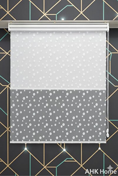 AHK Bag Beauty AHK home Çift Mekanizmalı Tül + Stor Güneşlik Perde Çifti - Çi...