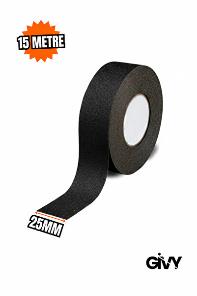 GİVY Merdiven Zemin Kaydırmaz Bant 15 Metre x 25 mm | Yapışkanlı Kaymaz Güven...