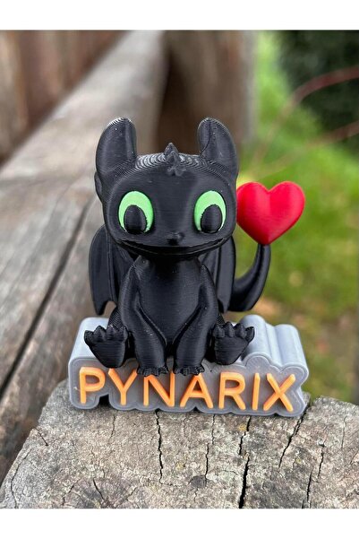 pynarix Dişsiz Ejderha Biblo Figür - Karanlığın İçindeki Işık🐉🖤💖 3D Biblo ...