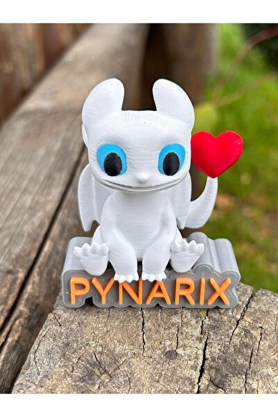 pynarix Dişsiz Ejderha Biblo Figür-Beyaz Masumiyetin ve Gücün Figürü 🐉🤍💖3D...
