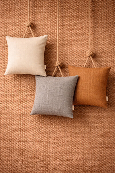 Alacastore Крем-золото-лоза 3-шарова тканина Декоративна подушка Набір чохлів...