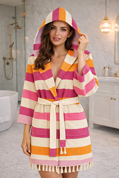 Fabric Box Halat de baie din bumbac natural 100% Sauna Plaja si Halat de baie