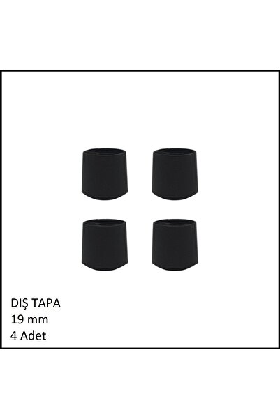 Adilon Pls Düz Tapa Dış 19 Mm 4 Adet