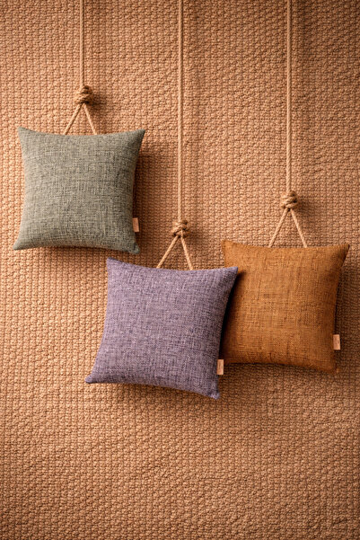 Alacastore Зелено-фіолетово-солом'яний колір Плетений тканинний 3-х частинний...