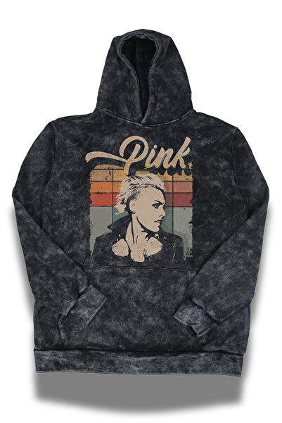 Fuddy Moda Hanorac unisex roz cu glugă lavabilă - Hanorac supradimensionat cu...