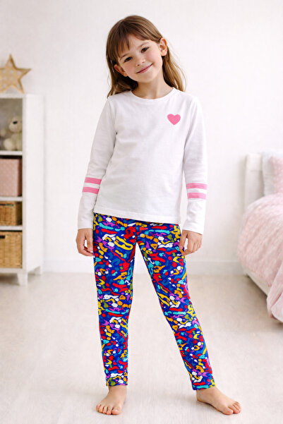 difa kids 6-9 Years Old Girls' Colorful Patterned Tights – Comfortable Fit