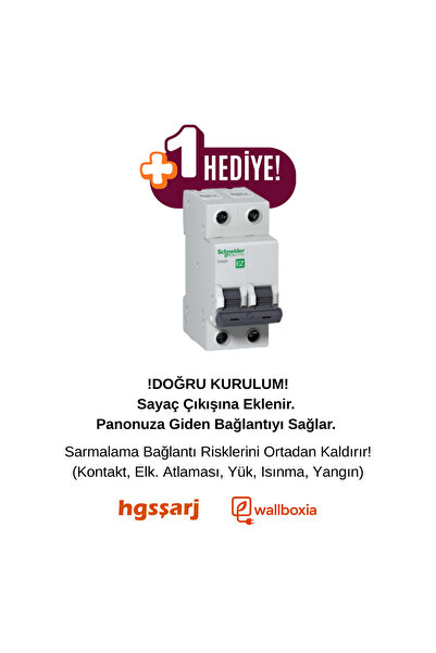 hgsşarj "bluepan" 7,4kw Elektrikli Araç Şarj Kombinasyon Kutusu Pano Tesla Mavi Adaptör Uyumlu Schneider