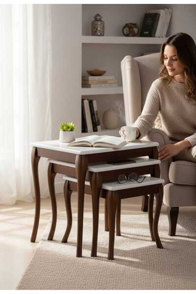 Akabesan Aksesuar Hürkuş Serisi Dikdörtgen Kayın Ağacından Krem Ceviz 1.sınıf...