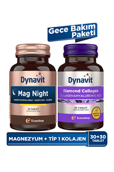 Dynavit Mag Night & Collagen & Hyaluronic Acid Complex 30x2 Tab - Gece Bakım ...