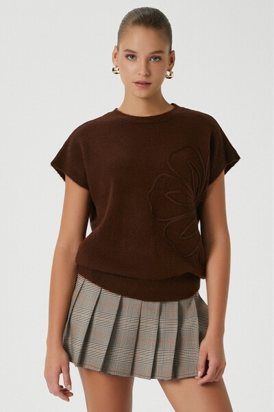 Ritnice Roman Süzene Detail Burgundy Knitwear Sweater