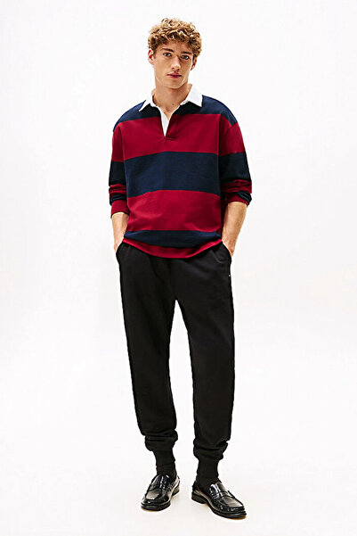 Tommy Hilfiger بنطال رياضي قطني للرجال - أسود