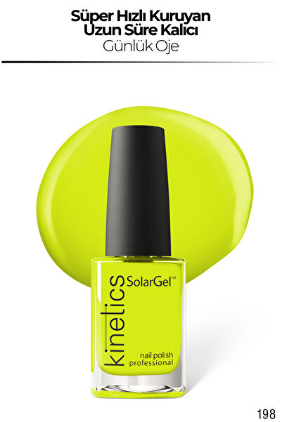 kinetics SolarGel Günlük Oje - Uzun Süre Kalıcı, Yoğun Pigment | #198 YELLOW ...