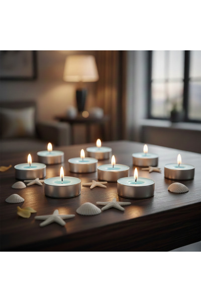 MumvemuM 10 Lu Okyanus Kokulu Mavi Tealight Mum