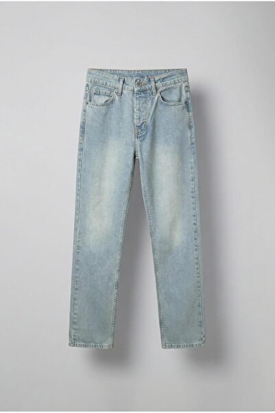 ablukaonline Блакитні джинси для чоловіків - 100% бавовна, крій «бойфренд»