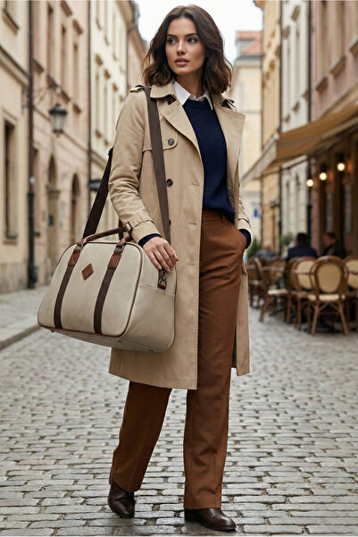 By Hakan Gk25 Unisex Spor Çantası Ve El Valizi Vizon Taba