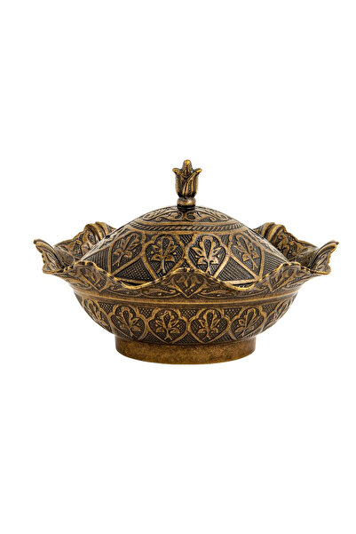 Generic Chic Ottoman-Style Copper Sugar Pot with Lid – Magical Bronze Color, ...
