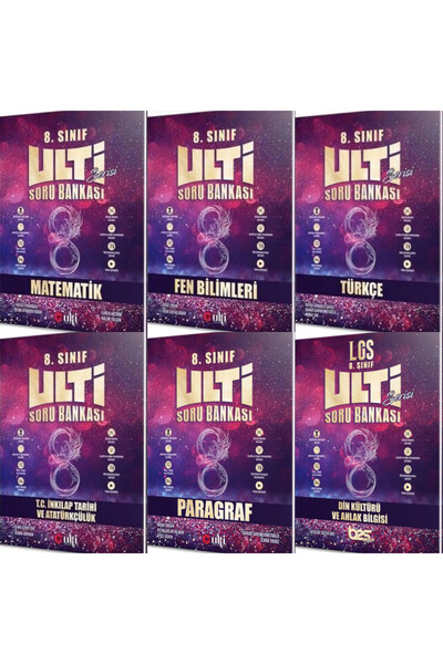 Mozaik Yayınları Bes Yayınları 8. Sınıf Ulti Serisi Matematik Fen Türkçe İnkı...