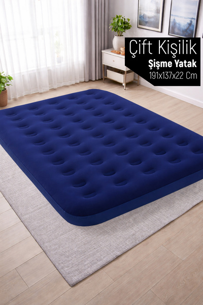 Blooma Çift Kişilik Şişme Yatak Pompa Ve 2 Yastık Dahil Set 191 cm X 137 cm X...