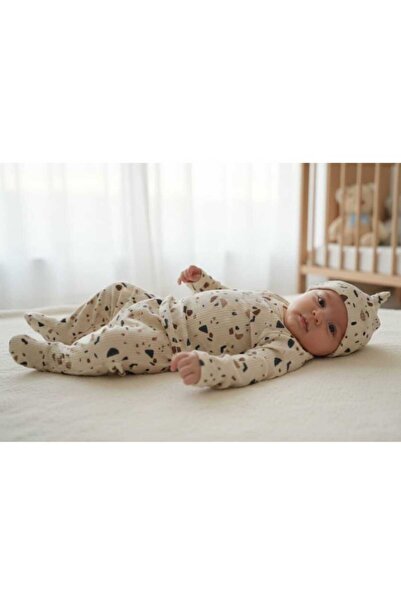 Little Baby Desenli Fitilli Organik %100 Pamuk 3'Lü Hastane Çıkışları