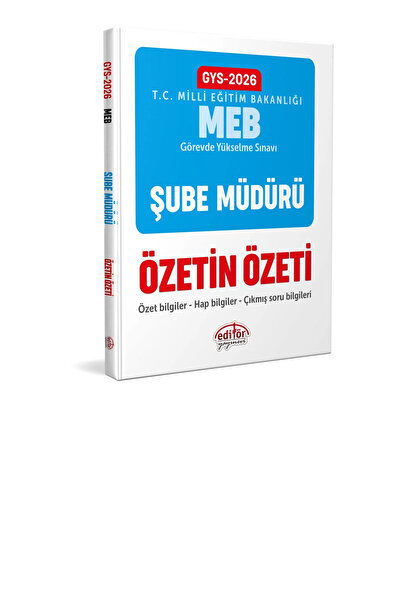Data Yayınları 2026-27 MEB GYS Şube Müdürü Özetin Özeti Özet Bilgiler Hap Bil...