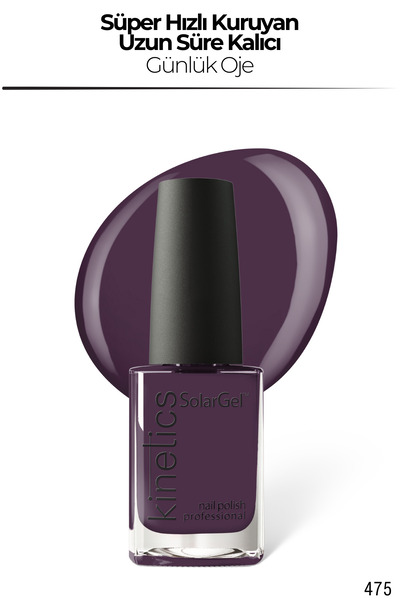 kinetics SolarGel Günlük Oje - Uzun Süre Kalıcı, Yoğun Pigment | #475 MUSE AF...
